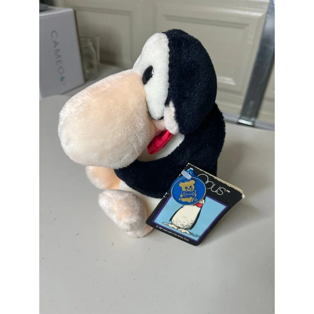 Vintage 1985 Dakin Opus the Penguin Plush 8in